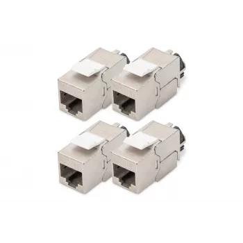 Digitus Cat. 6A Keystone-Modul geschirmt 4 Stück Silber RJ-45