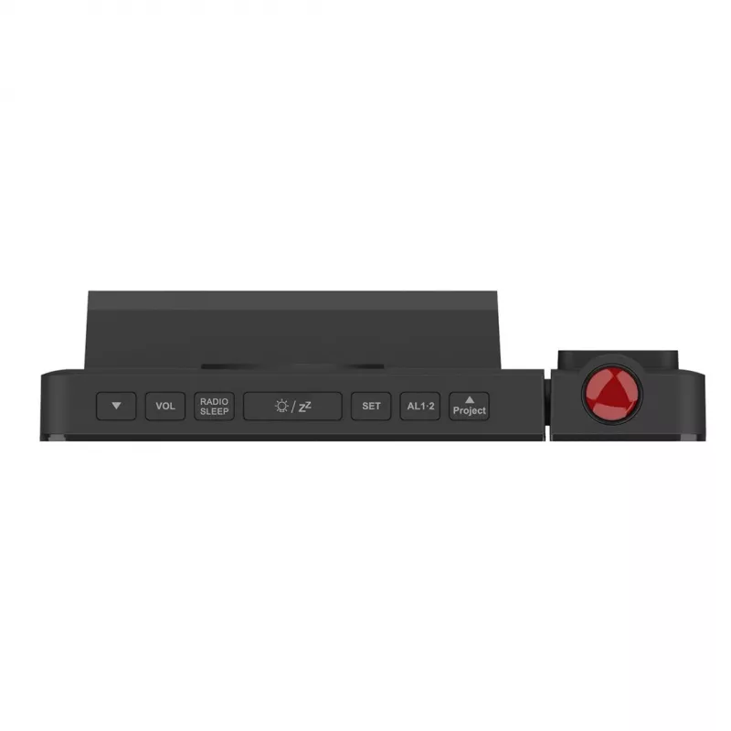 Digitaler LED-Uhrenradio GreenBlue GB172 mit FM-Tuner, Projektor, Thermometer, USB 5V- und CR2032-Stromversorgung