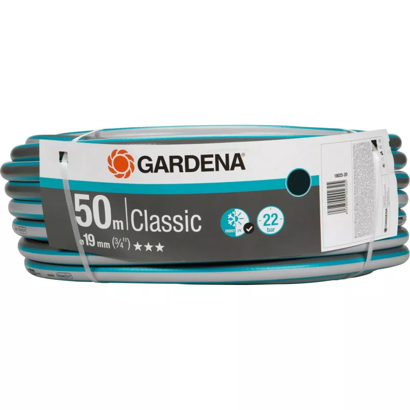 Gardena 18025 Gartenschlauch 50 m PVC Grau, Orange