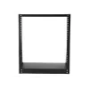 StarTech.com 2-Post 12U Heavy-Duty Desktop-Server-Rack, kleiner offener 19-Zoll-Computer-Rackrahmen, kompaktes Netzwerk-Rack für AV-/Studio-/Daten-/IT-Equipment, TAA-konform – freistehendes Zwei-Pfosten-Rack für Zuhause/Büro