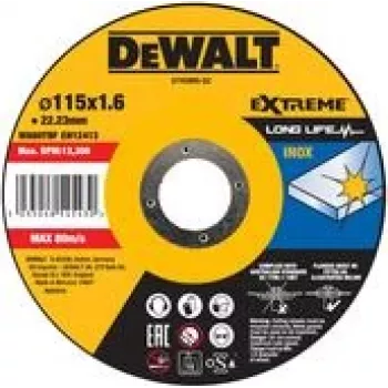 DEWALT Trennscheibe 115 x 1,6 x 22,23 mm Edelstahl (DT43905-QZ)