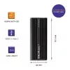 Externes SSD-Gehäuse QOLTEC NV2270 für M.2 SATA/NVMe-Laufwerke, USB-C, bis zu 2 TB