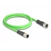 Netzwerkkabel DeLOCK M12 Kabel D-codiert 4-polig Stecker auf Buchse PUR (TPU) 1 m