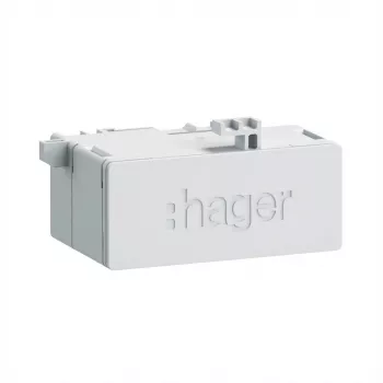 Netzwerkkabel Hager Tehalit HTV Buchse ZZ45WAN2PP RJ45 Patch 180° CAT6A Weiß