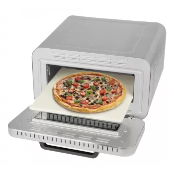 Pizzabackgerät ProfiCook PC-PO 1323 – Tisch-Pizzaofen, 1 Pizza, 2100 W, Edelstahl, digitaler Timer