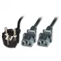 Microconnect PE011318 Stromkabel Schwarz 1,8 m Netzstecker Typ F 2 x C13-Kupplung