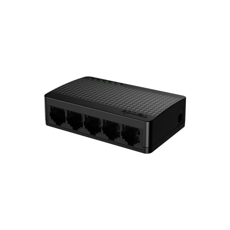 Netzwerk-Switch TENDA SG105M — 5-Port-Gigabit-Ethernet (10/100/1000), schwarz, Desktop-/Wandmontage