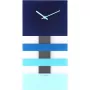 NeXtime Uhr 2855bl Bold Stripes, 38x19 cm, Wand, Blau