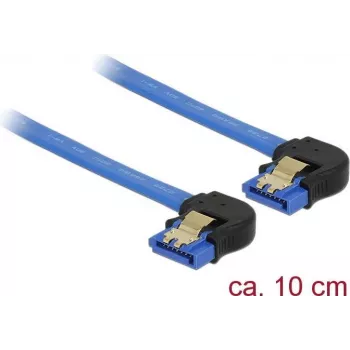 SATA-Kabel DeLOCK 85094 0,1 m SATA 7-Pin Schwarz Blau