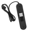 Steckdosenleiste MACLEAN MCE394 B — 3 Steckdosen + 3×USB A, 110–240V, 2,1A USB, 2500W, 1,5 m Kabel, schwarz