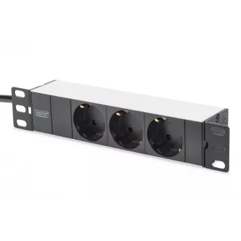 Aluminium-Steckdosenleiste Digitus DN-95411 3 Sicherheitssteckdosen 2 m