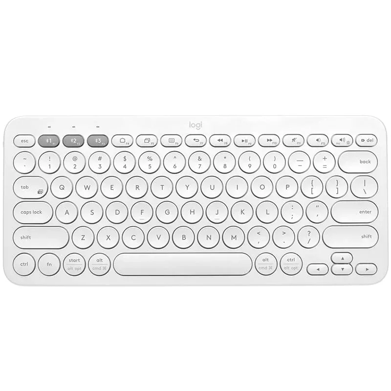 Logitech Multi-Device K380 - Tastatur - Kabellos - Bluetooth 3.0 - Deutsch - Off-White
