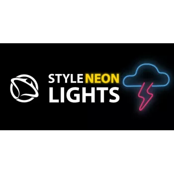 Neonlicht MANTA SNL71BL Wolke mit Blitz Blau‑Pink – dekoratives LED-Neonschild