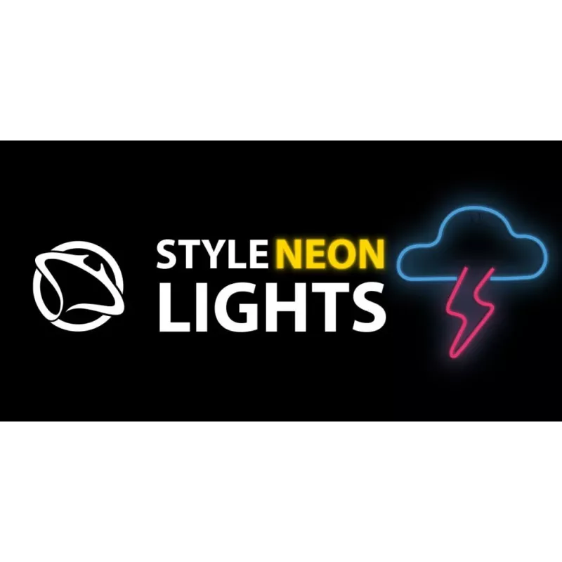 Neonlicht MANTA SNL71BL Wolke mit Blitz Blau‑Pink – dekoratives LED-Neonschild