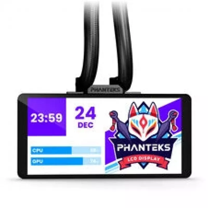 Phanteks Glacier One 360M25 LCD AiO-Flüssigkeitskühlung, 6-Zoll-Display - 360 mm, schwarz