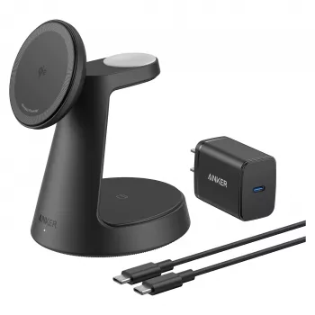 3-in-1 kabellose Ladestation Anker MagGo B25M4G11 — Dock-Ständer für iPhone, AirPods und Apple Watch