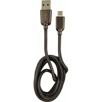 LC-POWER Kabel USB-Micro-1M-6 1m silber metall, USB-A auf Micro-USB (LC-C-USB-MICRO-1M-6)