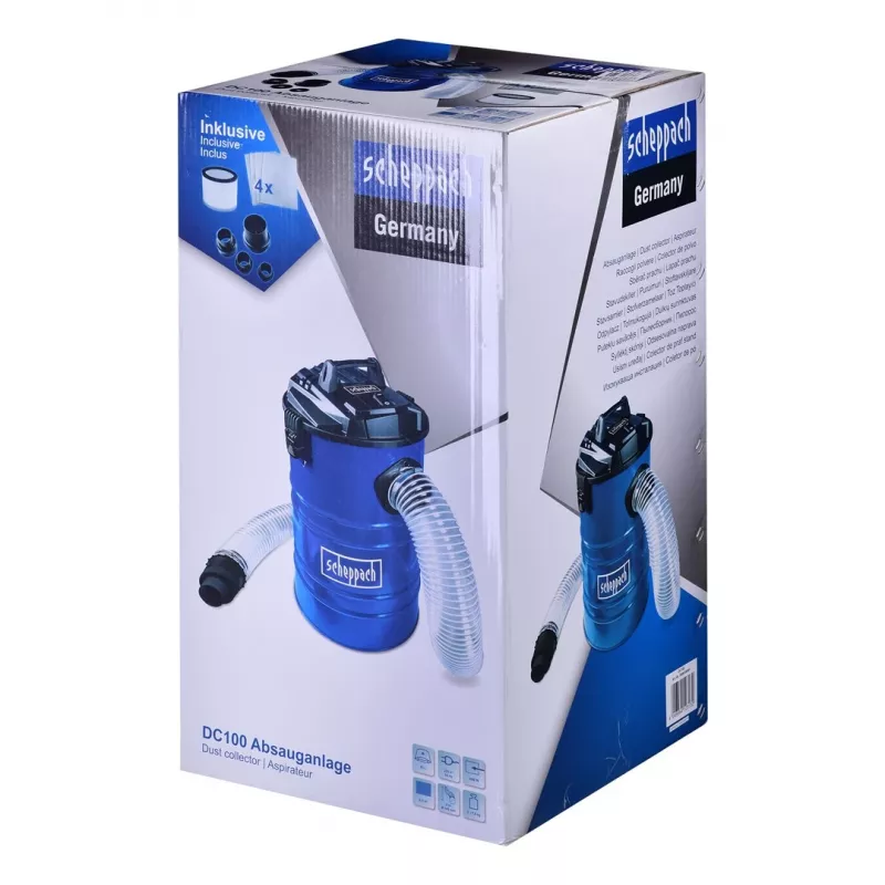 Scheppach Dc100 65L 1200W Dust Extractor 230V, Blau
