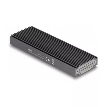 SSD-Gehäuse DeLOCK Externes USB Type-C Combo-Gehäuse für M.2 NVMe PCIe oder SATA SSD werkzeugfrei