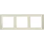 JUNG LS 983 W Abdeckrahmen 3-fach Elfenbein Duroplast schraubenlos 81x223 mm