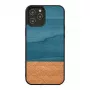 Handyhülle man and wood für iPhone 12 Pro Max Denim-Schwarz
