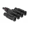 Solarpanel-Steckverbinder DeLOCK DL4 1 x Buchse auf 4 x Stecker schwarz