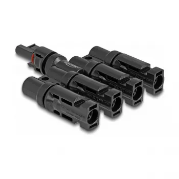 Solarpanel-Steckverbinder DeLOCK DL4 1 x Buchse auf 4 x Stecker schwarz