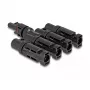 Solarpanel-Steckverbinder DeLOCK DL4 1 x Buchse auf 4 x Stecker schwarz