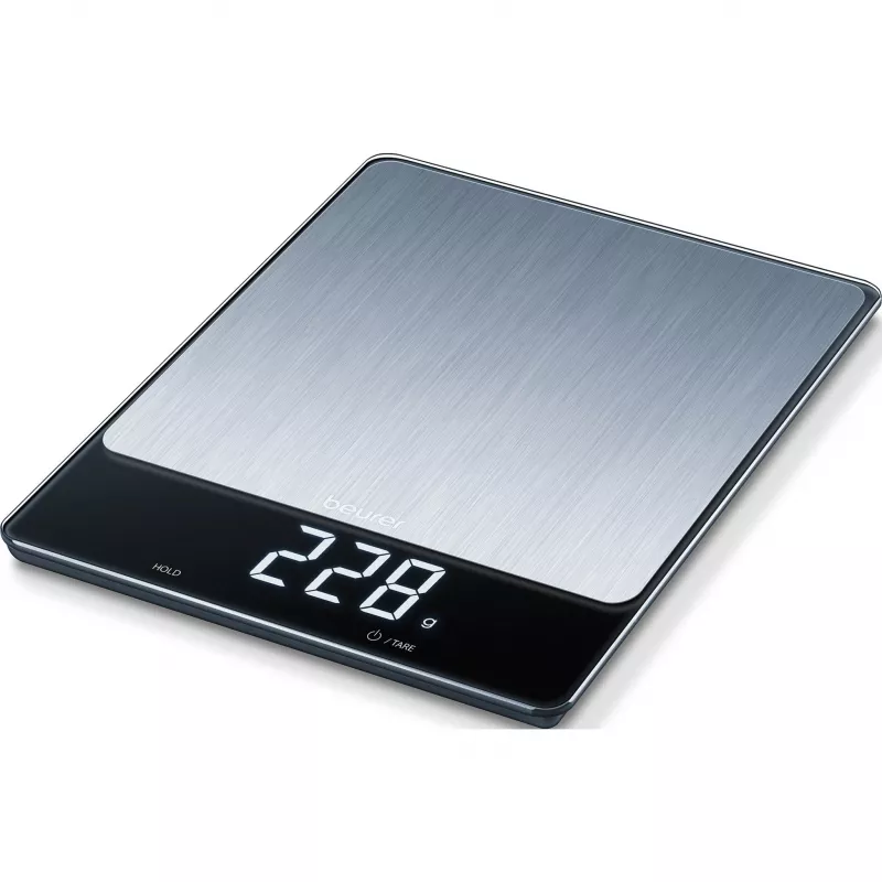 Küchenwaage Beurer KS 34 XL Edelstahl, Kapazität 5 kg, Genauigkeit 1 g