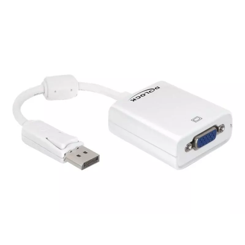 Videokabel-Adapter DeLOCK 61766 0,125m VGA DisplayPort Weiß