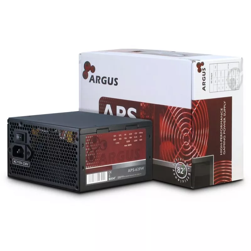 Inter-Tech Argus APS Netzteil 620 W 20+4 Pin ATX ATX Schwarz