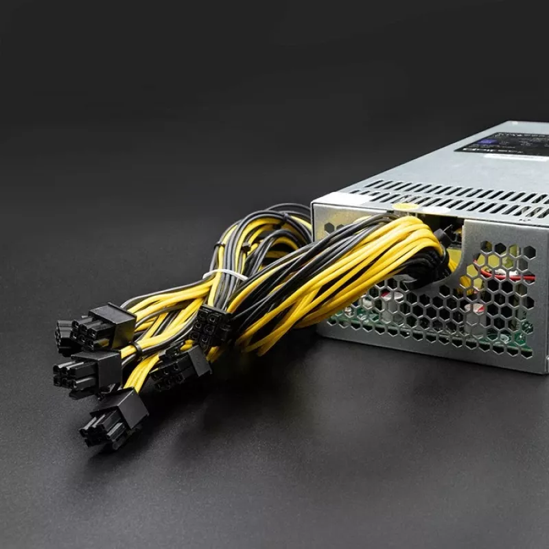 Qoltec 50177 PCI-E-Netzteil Smart 1600W | 80 Plus Gold - Data Mining