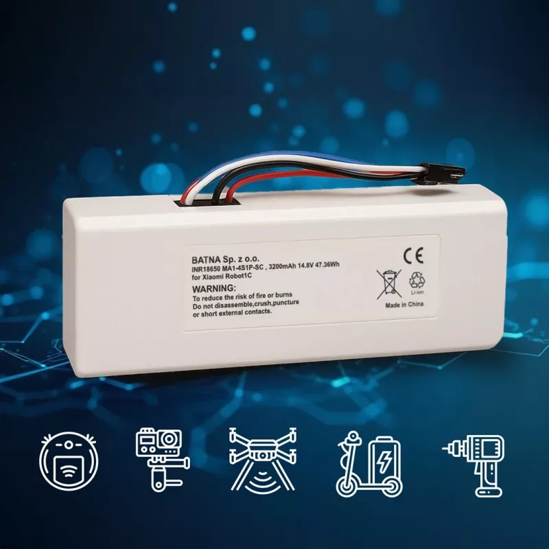 Akku für Xiaomi Roboter 1C P1904-4S1P-MM, 3200mAh, 47,36Wh, STYTJ01ZHM Mijia 1C P1904-4S1P-MM (Dreame MC1808)
