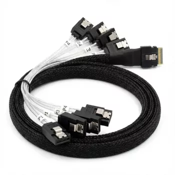 Internes Kabel BROADCOM x8 8654 auf 8×1 SATA, 1 m Länge