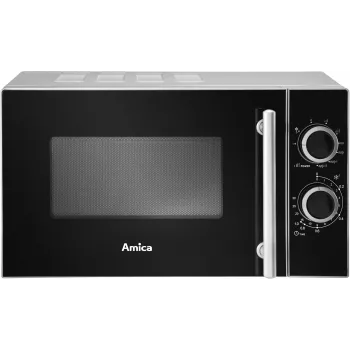 Amica AMGF20M1GS Mikrowelle Arbeitsplatte Grill-Mikrowelle 20 L 700 W Schwarz, Silber