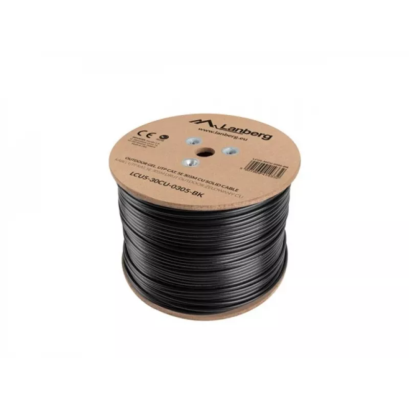 Lanberg LCU5-30CU-0305-BK Netzwerkkabel 305 m Cat5e U/UTP (UTP) Schwarz (LCU5-30CU-0305-BK)