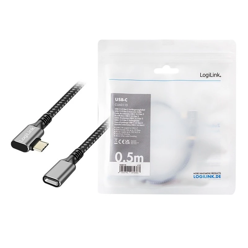 USB 3.2 Gen2 Type-C auf USB-C Buchse, PD, AV, 0,5 m