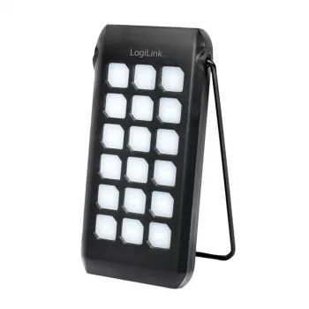 Logilink - Solar-Powerbank - Taschenlampe - Li-Pol - 10000 mAh - 18 Watt - 3 A - PD 2.0, QC 3.0, Ultra Fast Charge - 2 Ausgangsanschlüsse (USB Typ A, 24-polig USB-C) - auf Kabel: USB (PA027