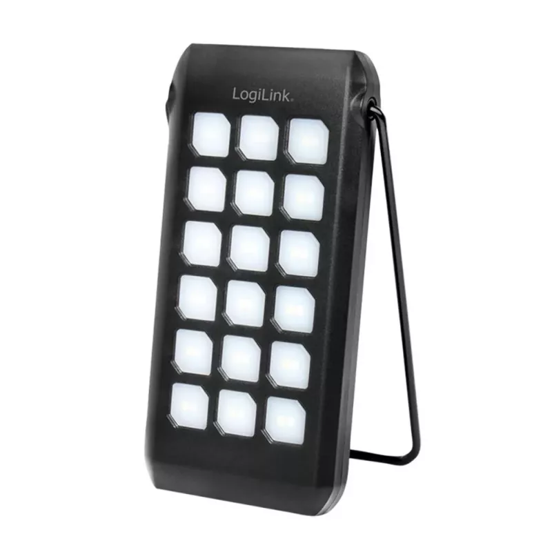 Logilink - Solar-Powerbank - Taschenlampe - Li-Pol - 10000 mAh - 18 Watt - 3 A - PD 2.0, QC 3.0, Ultra Fast Charge - 2 Ausgangsanschlüsse (USB Typ A, 24-polig USB-C) - auf Kabel: USB (PA027