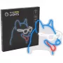 Neon-Leuchtschild MANTA Neon Lights Dog with Glasses Manta SNL69MT – dekorative LED-Neon-Wandleuchte im Hundedesign