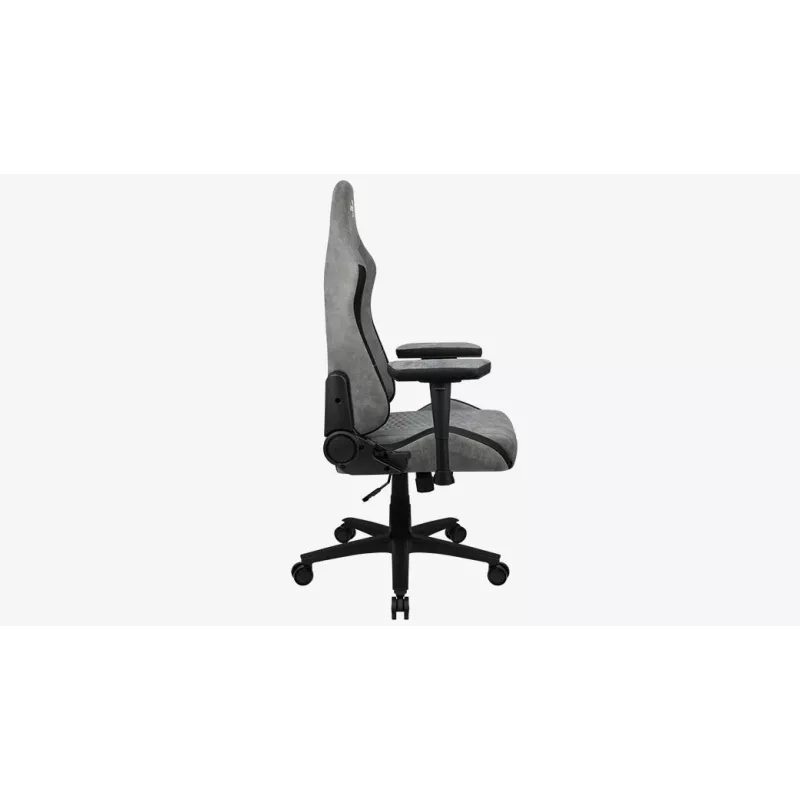 Aerocool Crown AeroSuede universeller Gaming-Stuhl mit gepolsterter Sitzfläche, Steingrau