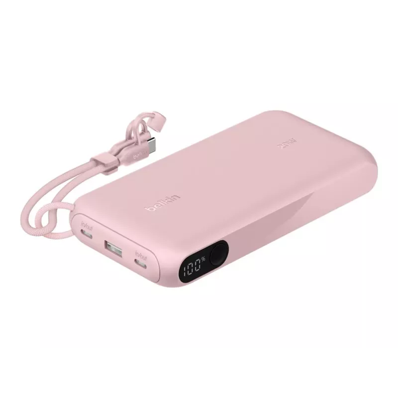 Powerbank Belkin BPB028HQPK 20000 mAh – 2× USB-C, 1× USB-A, Pink
