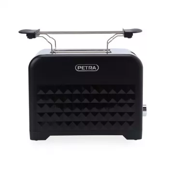 Toaster Petra PT6104BVDE 2-Scheiben, schwarz, einstellbare Bräunung, herausnehmbare Krümelschublade