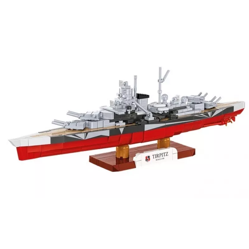 Konstruktionsset Cobi Schlachtschiff Tirpitz Modell mit 593 Teilen, maßstabsgetreu und Display-Merkmale