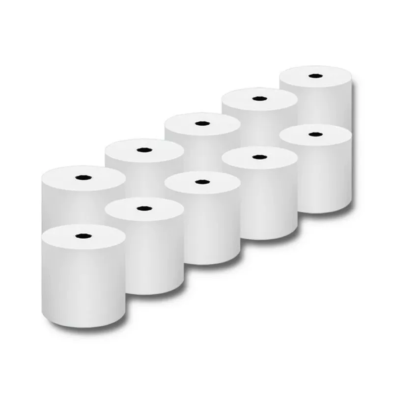 Qoltec 51892 Thermorolle 80 x 80 | 55 g/m² | 10 Stück | BPA-frei