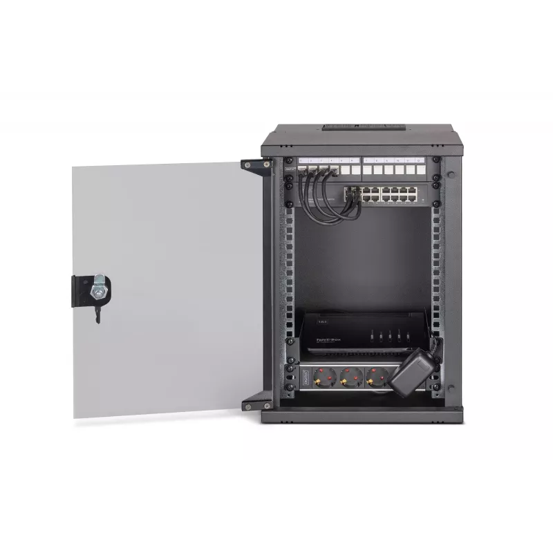 Wandmontierter Schrank Digitus DN-49103-SET 9U 315 x 300 mm Schwarz