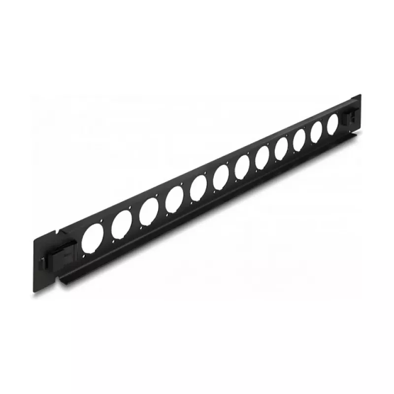Patchpanel DeLOCK 19 Zoll D-Typ 12 Ports werkzeuglos schwarz