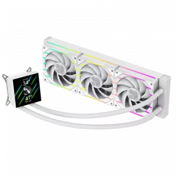 Gamemax | CPU-Flüssigkeitskühler | HAILSTORM 360 LCD | Weiß