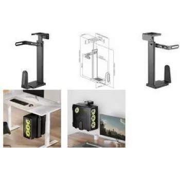 LogiLink PC-Halterung für Untertisch- oder Wandmontage, schwarz (EO0073)
