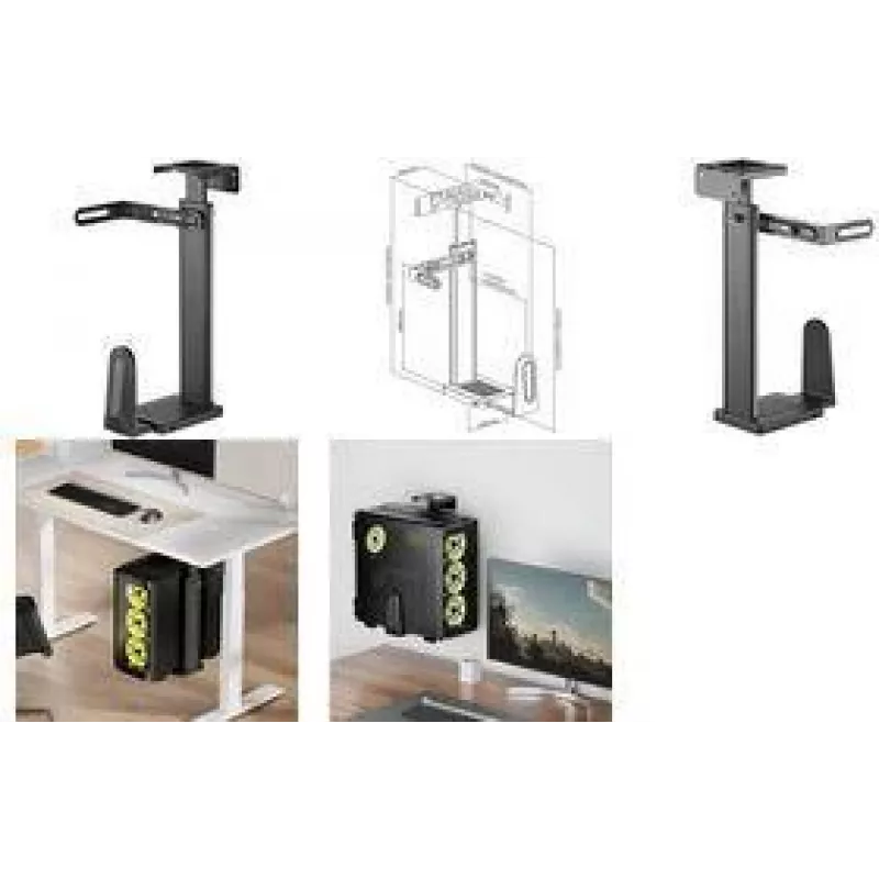 LogiLink PC-Halterung für Untertisch- oder Wandmontage, schwarz (EO0073)